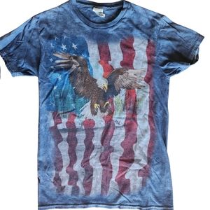 Vintage American Eagle USA Merica Tee Shirt Unisex Band Tee Size Small